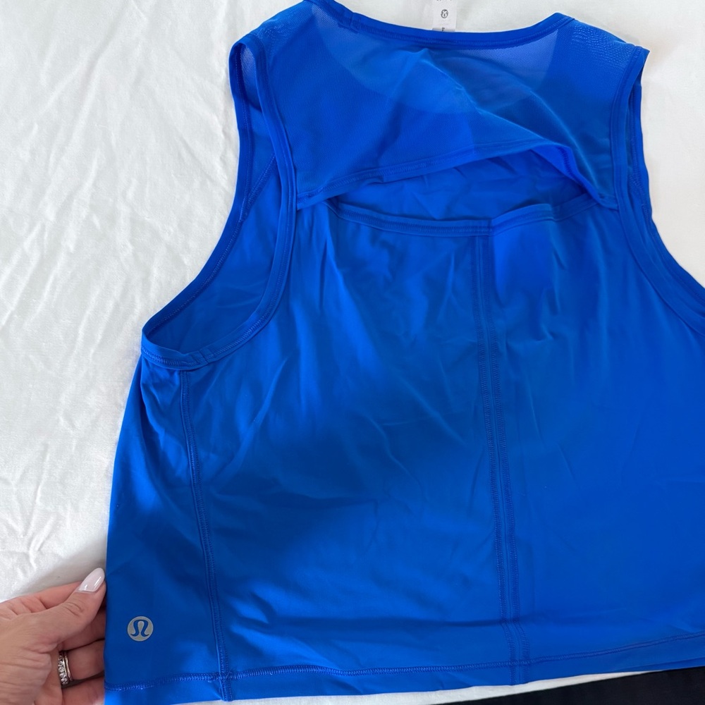 Lululemon Cropped Blue Tank Top